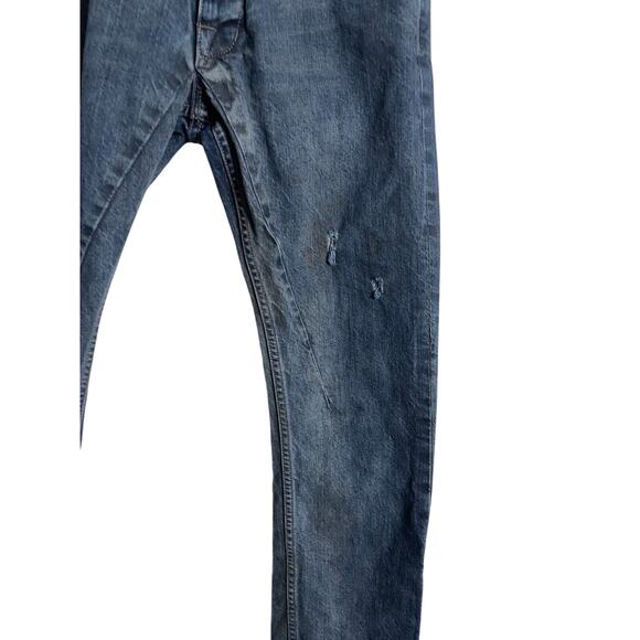 Rick Owens DRKSHDW Blue  Detroit Cut Slim Fit Denim Jeans Mens Size 30 (FLAWED) - Picture 11 of 14